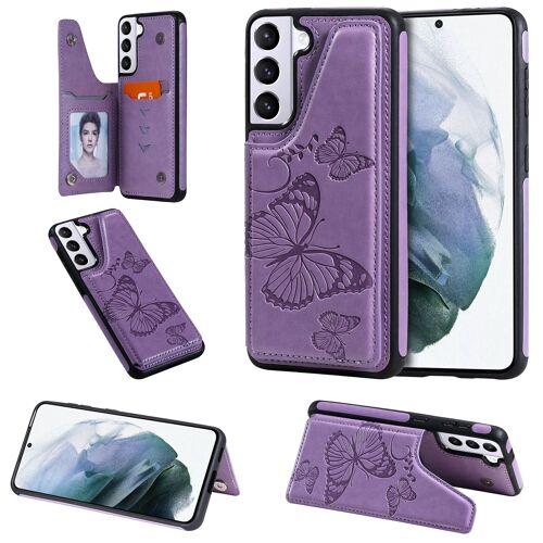 Coque Samsung Galaxy S21,Etui pour Samsung Galaxy S21,Coque en cuir pour Samsung Galaxy S21,Convient a etui la Samsung Galaxy S21,Violet