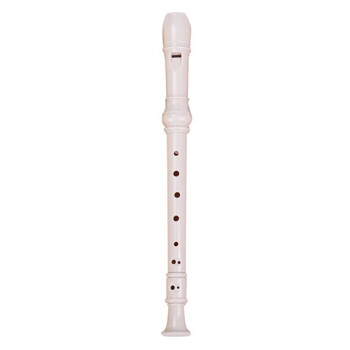 Flûte À Bec Soprano 8 Trous Baroque, 3 Parties Détachables, Sac De Rangement Et Tige De Nettoyage, Idéale Pour Enfants, Adolescents Et Débutants, 32 Cm, 0.1 Kg (Blanc)