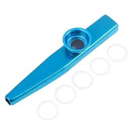 Kazoo En Métal Léger Et Portable Pour Les Amoureux De La Musique,Adapté Pour La Flûte Intérieure Du Maire,Calcul Du Vent,Design Simple - Type Blue