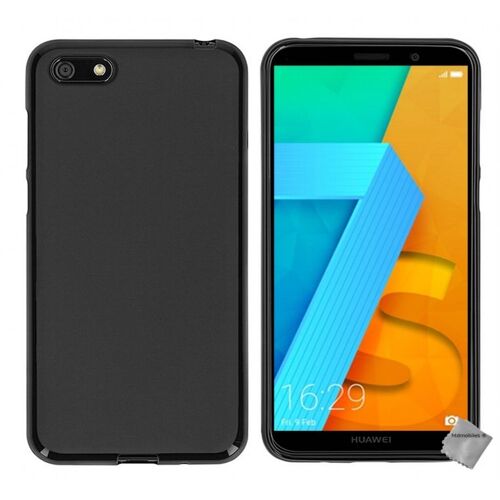 Housse etui coque pochette silicone gel fine pour Huawei Honor 7S + film ecran - NOIR
