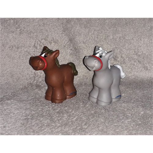 2 Figurines Little People Chevaux Fisher Price