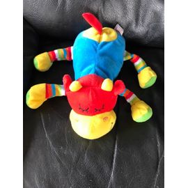 Peluche doudou vache multicouleurs peeko 