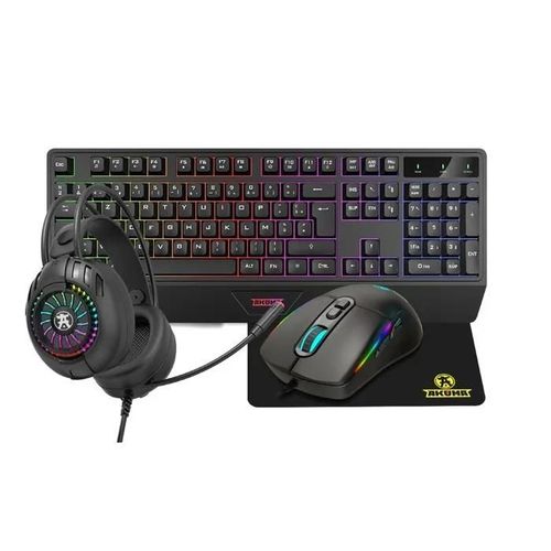 AKUMA combo gaming SENAI C01 4 en 1 clavier souris casque tapis