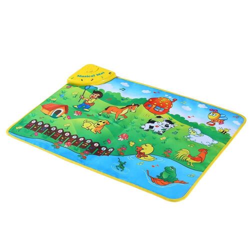 Tapis D'apprentissage Musical Coloré Animal Farm Flash Music Carpet Couverture Touch Toy Pour Bébé Enfants
