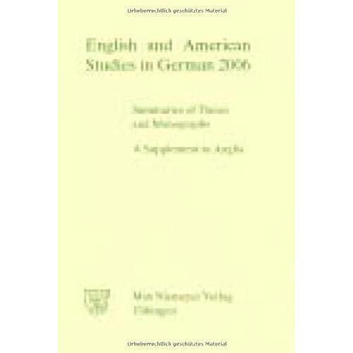 English And American Studies In German 2006