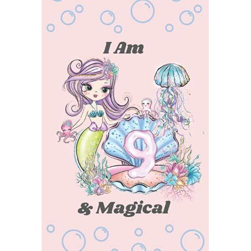 9th Mermazing Birthday Journal - I Am 9 & Magical Journal. Mermaid Artwork Cover & Inside. Paperback 6x9 100 Lined Pages. Mermaid Journal For Girls. Perfect 9 Year Old Girl Birthday Gifts