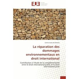 La Réparation Des Dommages Environnementaux En Droit International - Contribution À L'étude De La Complémentarité Entre Le Droit International Public Et Le Droit International Privé