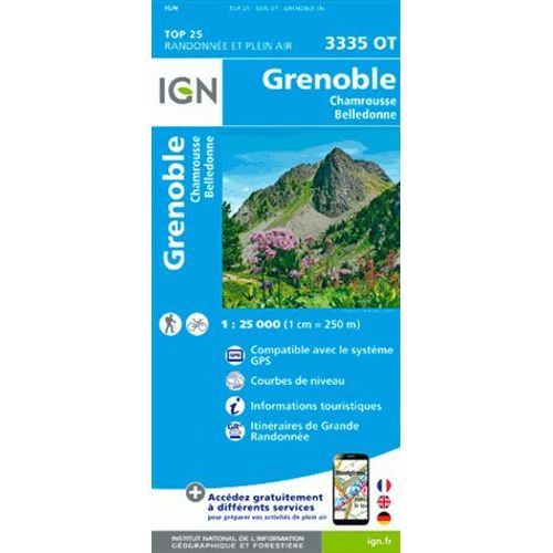 Grenoble, Chamrousse, Belledonne - 1/25 000