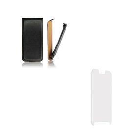 Coque Etui Rabat Gamme Luxe Pour Samsung G360f/G360g Galaxy Core Prime 4g De Couleur Noir Avec Film De Protection 9h