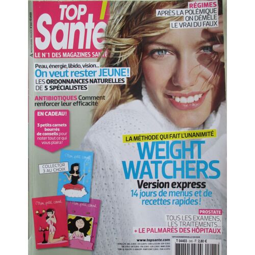 Top Santé  N° 245 : Weight Watchers Version Express - On Veut Rester Jeune ! Antibiotiques...Etc;;;