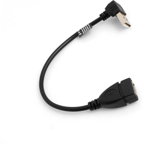 KALANKA-Cable USB 2.0 Typ A (mâle) 90° Angle to USB 2.0 Typ A (femâle) 20 cm by