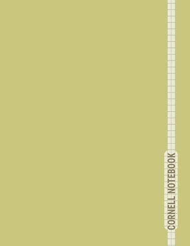 Cornell Notebook: Note Taking With Quad Grid Graph, Simple Khaki Cover Design, Cornell Note-Taking System, Large Size (8.5x 11), 150 Pages, ... (Note-Taking System) | Cornell Notes Notebook