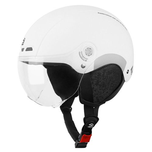 Pemila-Casque De Vélo Avec Lunettes,Lentille,Protection Des Oreilles,Autocollant De Coulée,Vtt,Vélo Électrique De Route,Casque De Vélo Pour Adulte - Type V08-White-Ear-55-62cm