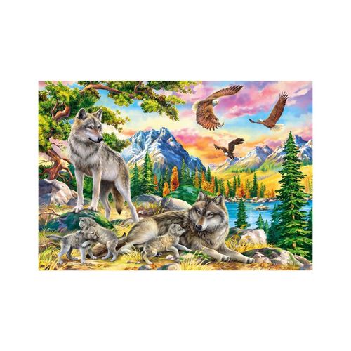 Puzzle 1000 Pièces Castorland - Famille Des Loups Et Des Aigles