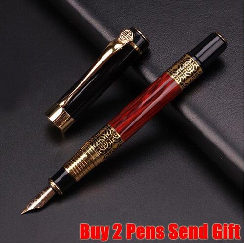 Stylo À Encre En Bois Et Métal Pour Hommes, Design Classique De Marque, Stylo À Plume D'écriture En Métal, Cadeau, Achetez-En 2