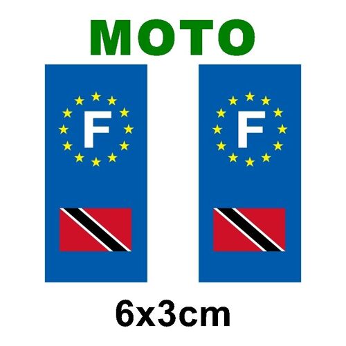 Motocollant Plaque Immatriculation Moto Drapeau Trinite Et Tobago
