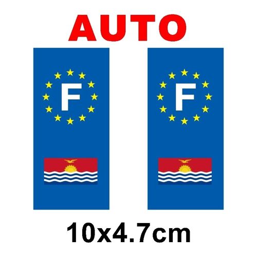 Autocollant Plaque Immatriculation Auto Drapeau Kiribati