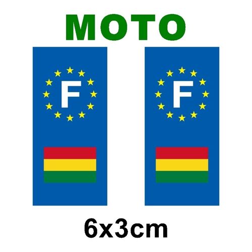 Motocollant Plaque Immatriculation Moto Drapeau Bolivie