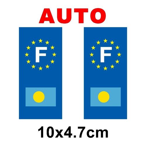Autocollant Plaque Immatriculation Auto Drapeau Palaos