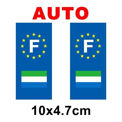 Autocollant Plaque Immatriculation Auto Drapeau Sierra Leone