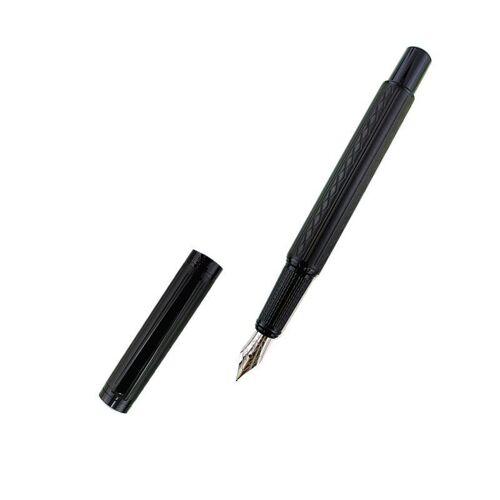 Stylo À Encre Noir Fin De Haute Qualité 0.5mm Avec Clip Entièrement En Métal, Marque De Luxe, Papeterie Fournitures Scolaires Et De Bureau