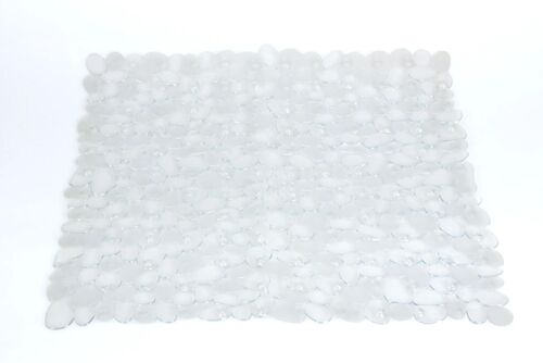 TAPIS DE DOUCHE ANTIDÉRAPANT EFFET PIERRES TRANSPARENT | RIVA