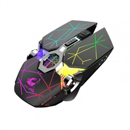 Souris d'ordinateur Portable sans fil X13, lumière colorée ABS 2.4GHz Rechargeable et silencieuse