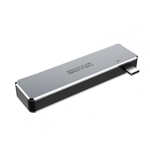 Lecteur de cartes multifonctionnel 5 en 1, Type C vers USB 3.0 Hub Station d'accueil pour ordinateur portable