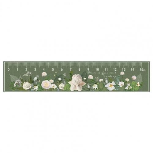 Règle À Motif Floral, Fournitures De Bureau En Acrylique À Double Usage, Règle Droite Pour Le Bureau Des Étudiants