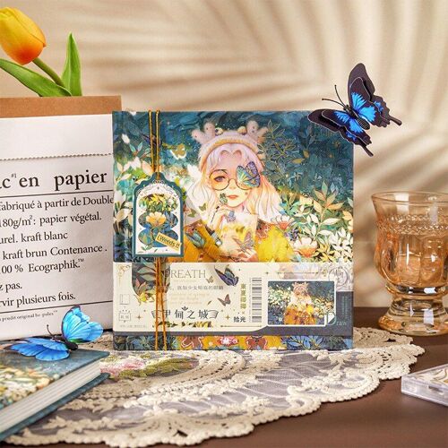 Carnet De Notes Vintage Européen Chinois, 1 Pièce, Original, Mignon Fille, Couverture Créative À Chaud, Scrapbook, Journal, Fournitures Pour Étudiants