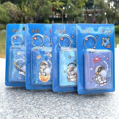 Mini Bloc-Notes Mignon, 1 Pièce, Pour Groupe D'astronautes De L'espace, Portable, Petit Carnet D'étudiant, Porte-Clés, Papeterie Scolaire Pour Scrapbook