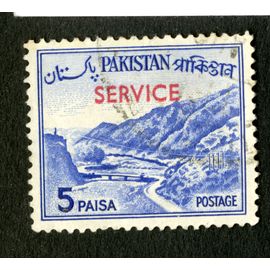 Timbre Oblitéré Pakistan, Service, Postage 5 Paisa