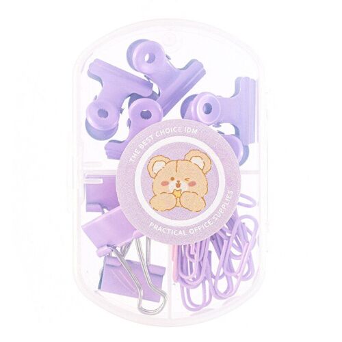 1 Boîte Macaron Couleur Clip De Reliure Avec Papier Clips Tête Ronde Clip Mignon À La Main Couleur Unie Compte Clip École Bureau Accessoires