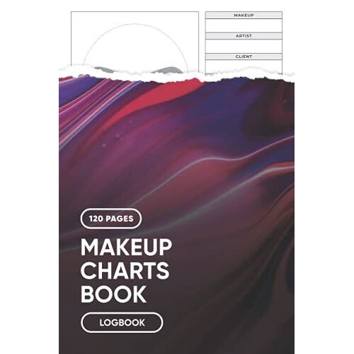 Makeup Charts Book: Blank Makeup Face Chart Worksheets For Makeup Lovers To Organize And Plan Their Designs, Face With Opened Eyes Sheet - Perfect For ... Students & Makeup Artists - 6 X 9 120 Pages