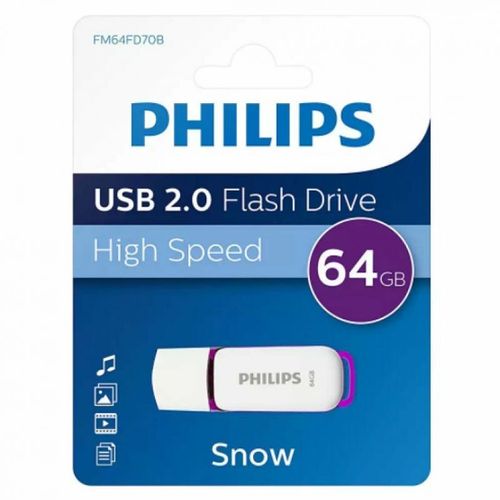 Clé USB Philipps 2.0 64Go Snow Edition Violet