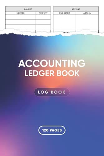 Accounting Ledger Book Logbook: Accounting Ledger For Bookkeeping - Record Income And Expenses - Financial Record Journal & Keeping Notebook For Business - 6 X 9 120 Pages