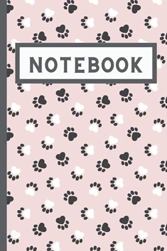Cat Notebook: 6x9120-Page Lined Design Notebook - Cute Pink Journal For Any Cat Lover - Paperback Diary For Women - Cat Paws Theme