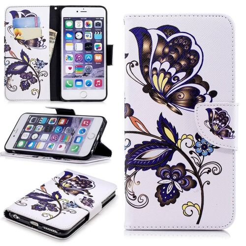 Apple Iphone 6 Plus / 6s Plus Coque, Saturcase Motif Unique Pu Cuir Magnétique Flip Portefeuille Support Porte-Carte Protecteur Cover Case Coque Housse Étui Pour Apple Iphone 6 Plus / 6s Plus 5.5" (Bw-9)
