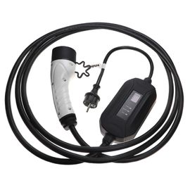 Vhbw Câble De Recharge Type 2 Vers Prise Euro F Compatible Avec Volkswagen Tiguan Ehybrid Voiture Électrique - 1 Phase, 16 A, 3,5 Kw, 5 M
