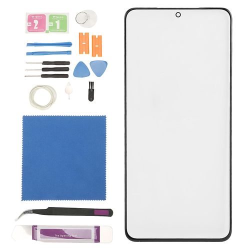 Kit De Remplacement D¿Écran En Verre De Lentille Extérieure Avant Pour Outils De Réparation D¿Écran Samsung Galaxy S21 Noir