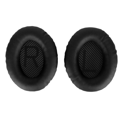 Coussinets d'oreille de remplacement Coussinets d'oreille en mousse à mémoire de forme en cuir protéiné souple pour QC35 35ii QC25 QC15 QC2 AE2i AE2W Noir