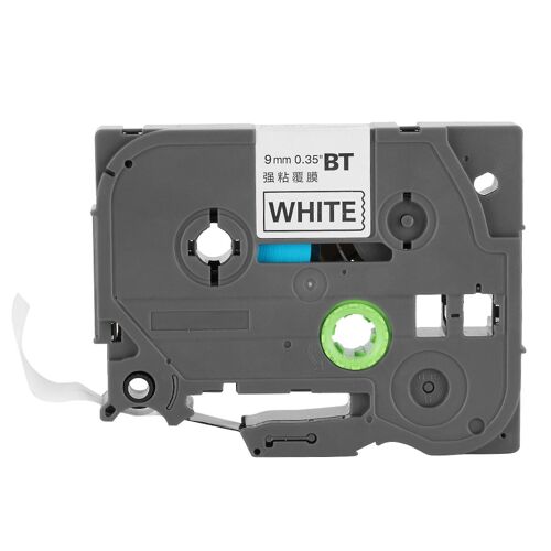 Compatible Pour Tze221 Ptouch Noir Sur Blanc Ruban D¿Étiquette Laminé 9mm Bt-221