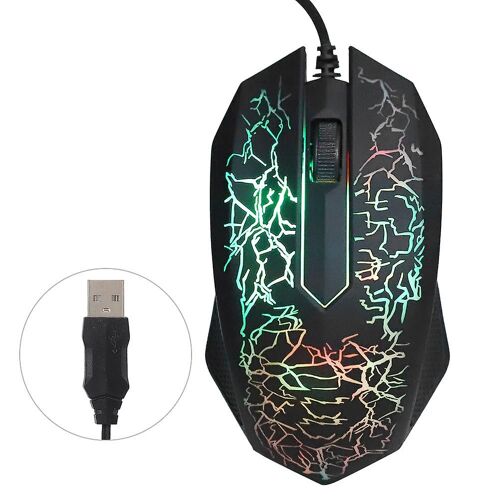 Souris optique filaire de jeu professionnel pour LOL Souris d'ordinateur rétroéclairées colorées A30Black A30