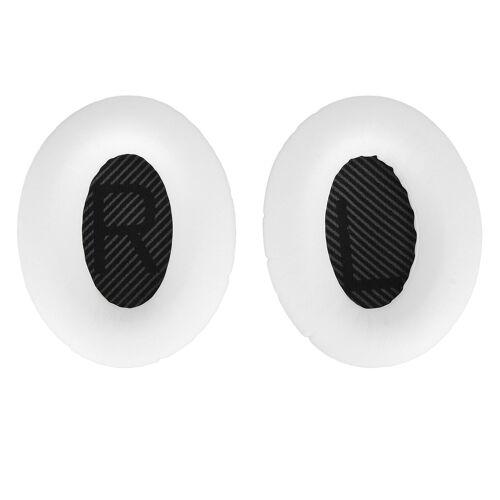 Coussinets d'oreille de remplacement Coussinets d'oreille en mousse à mémoire de forme en cuir protéiné souple pour QC35 35ii QC25 QC15 QC2 AE2i AE2W Blanc
