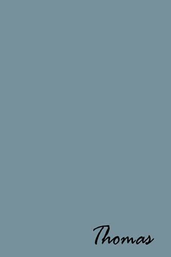 Thomas Personalized Name Journals - Popular Pre-Printed Name On Journal Diary Cover, Blank Notebook Journal Book: 120 Lined Pages 6x9 Size, Cream ... Journal For Writing, And A Special Keepsake