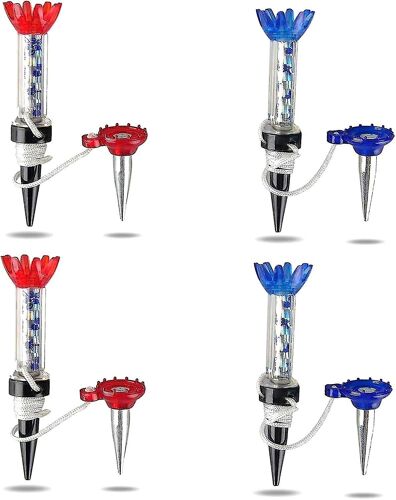 Tees De Golf Incassable Plastique Magnétique 80mm De Long Vrac Réutilisable Valeur 4 Pack Bleu Rouge Flexible Aimant Tee Lift Step Pour Hommes Femmes Pratique Entraînement Set
