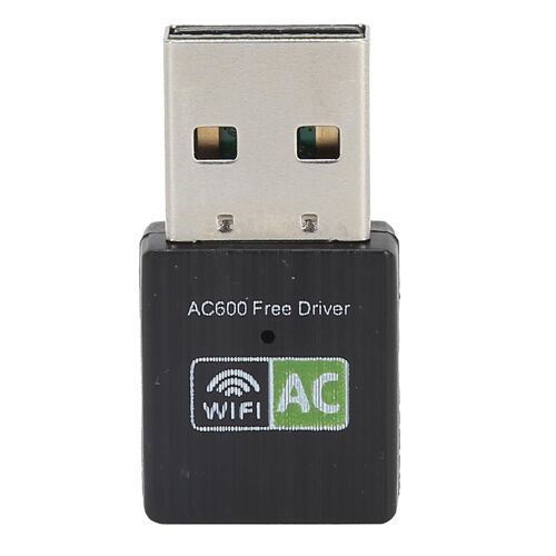 Adaptateur Wifi Récepteur USB Ethernet 600Mbps 2.4Ghz5Ghz Carte Réseau Sans Fil Double Bande Noir