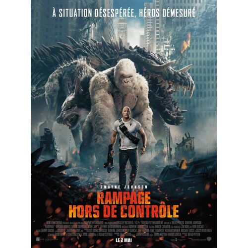 Affiche Officiel Cinéma Du Film Rampage Hors De Contrôle