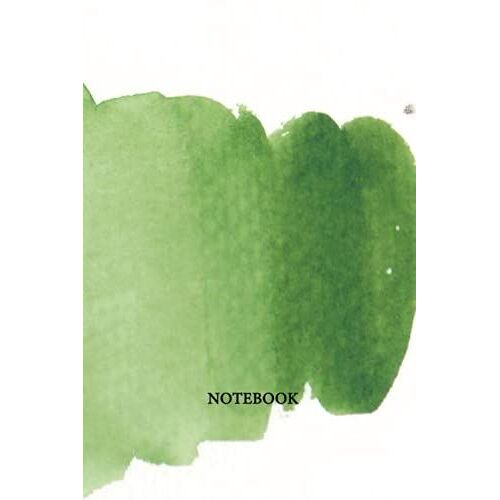 Notebook: Lined Journal- Watercolor Design - Large (6 X 9 Inches) - 101 Pages Forest Green //Minimalist And Classic //Composition Book Perfect Bound, Soft Cover