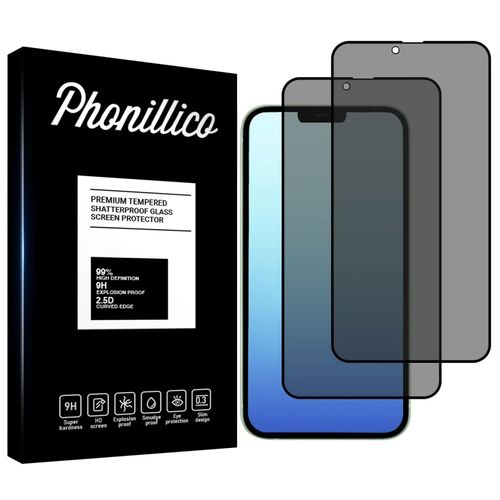 Verre Trempe Pour Iphone 14 [Pack 2] Film Noir Anti Espion Vitre Protection Ecran Phonillico©